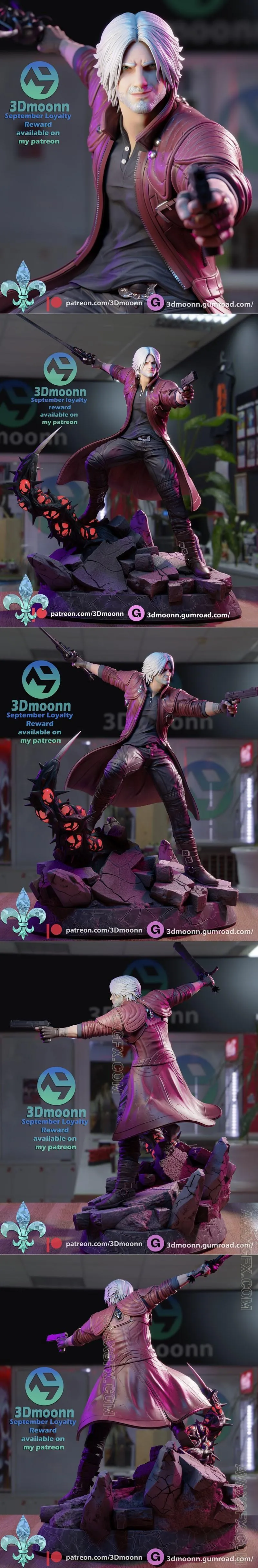 3Dmoonn - Dante Devil May Cry 5 - STL 3D Model