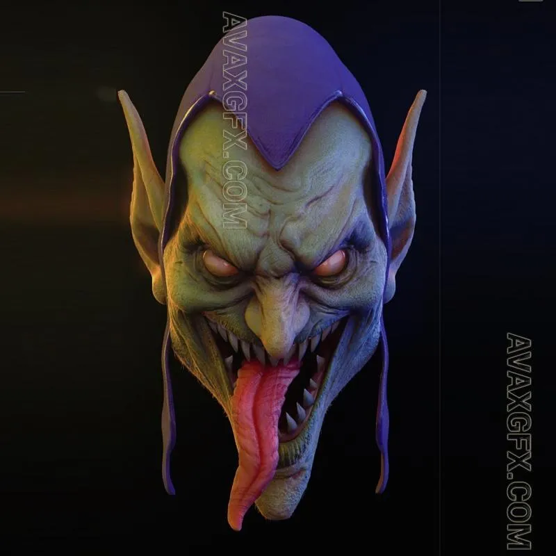Green Goblin Head - STL 3D Model