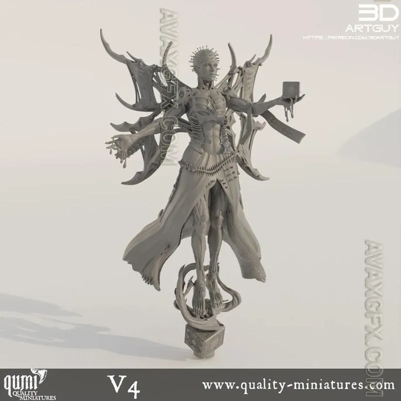 Hell Priestess V4 Parts - STL 3D Model
