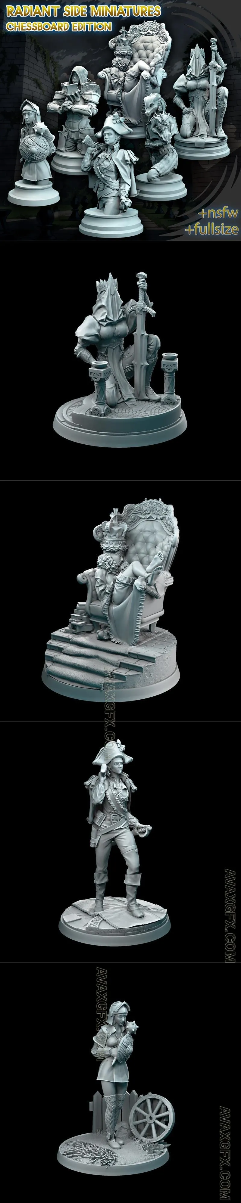 Radiant Side Miniatures and  Chess Edition - STL 3D Model