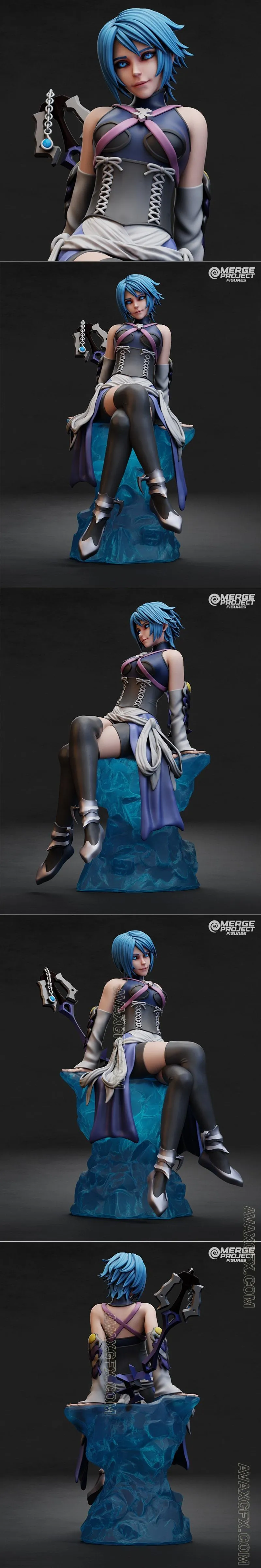 Merge Project Figures - Aqua - Kingdom Hearts - STL 3D Model