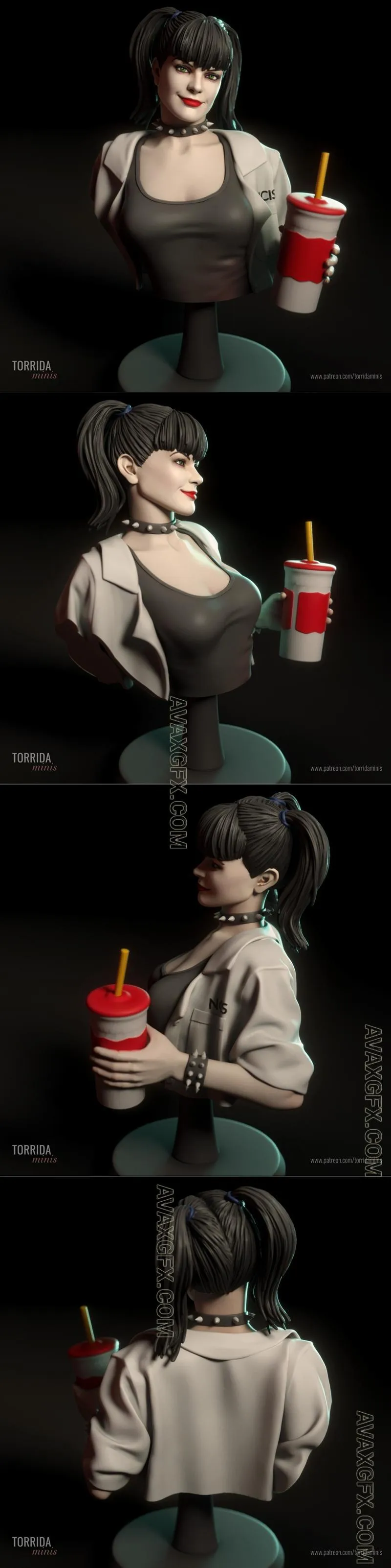 Torrida Minis - Abby Sciuto Bust - STL 3D Model