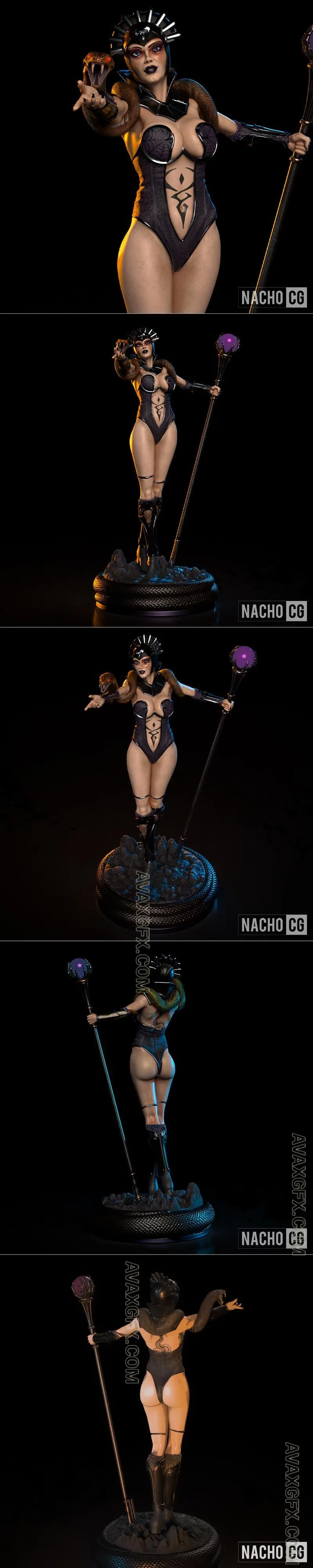 Fan Art - Evil-Lyn from MOTU Statue - STL 3D Model