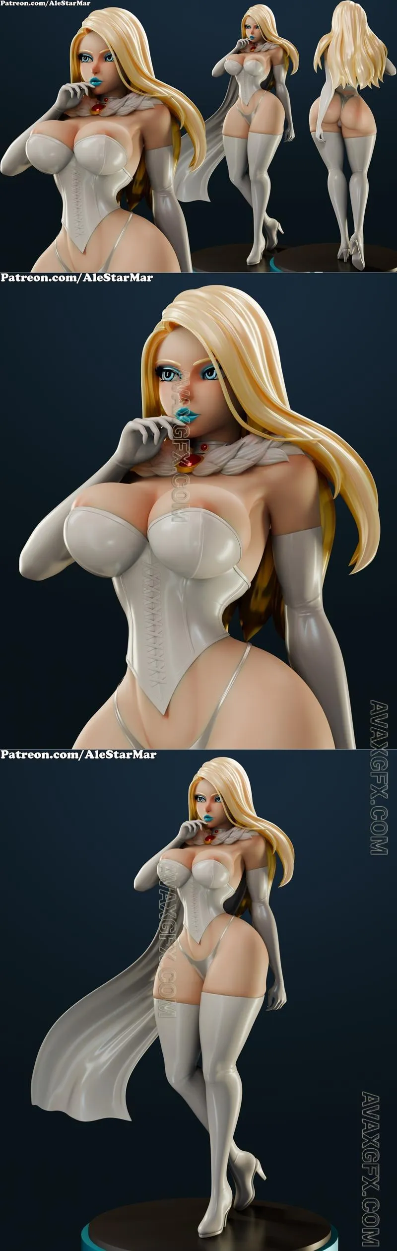 AleStarMar - Emma Frost - STL 3D Model