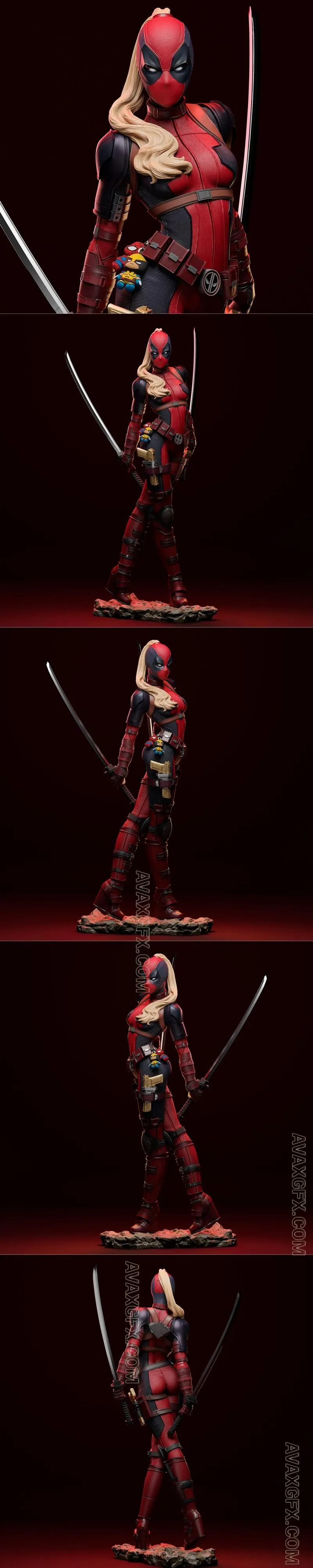 Abe3D Lady Deadpool - STL 3D Model
