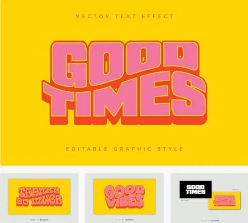 Bright and Wavy Vector Text Effect Mockup - ZUDVDNL