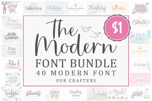 Modern Font Bundle - 40 Premium Fonts