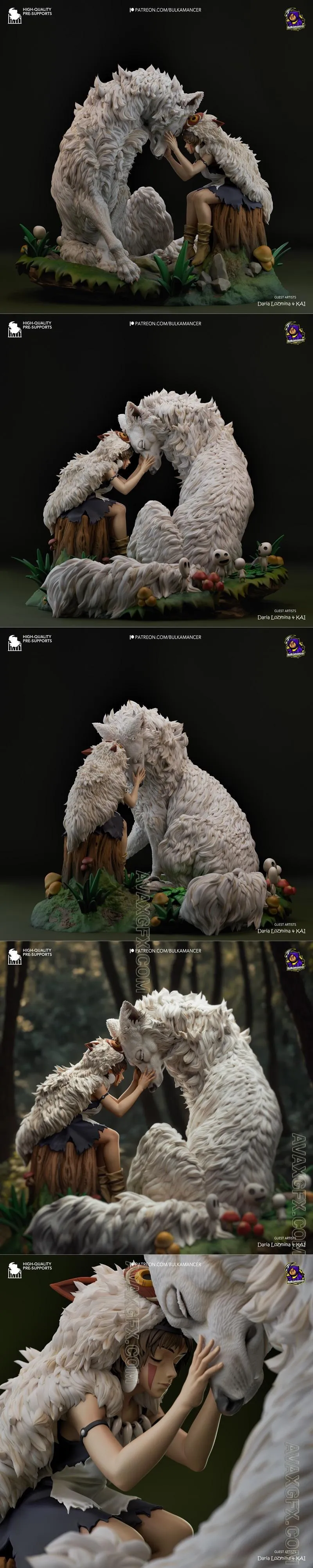 Bulkamancer Sculpts - San (Princess Mononoke) - STL 3D Model