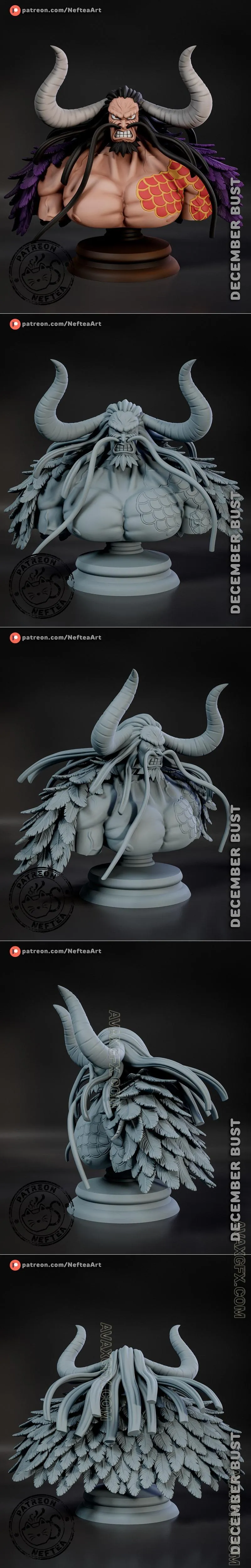 Neftea - Kaido Bust - STL 3D Model