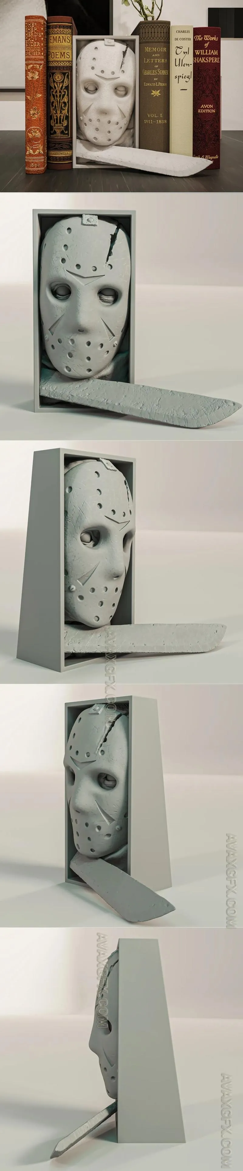 Jason Voorhees Book Nook - STL 3D Model