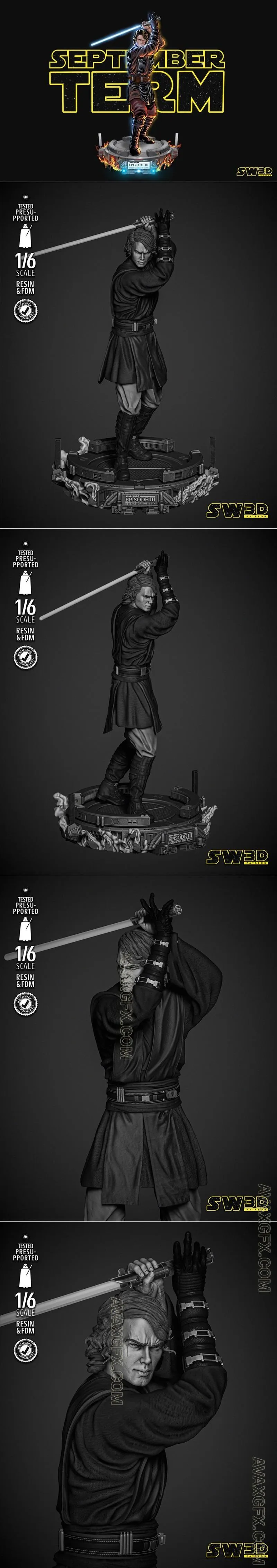 SW3D - Anakin Skywalker Sculpture - STL 3D Model