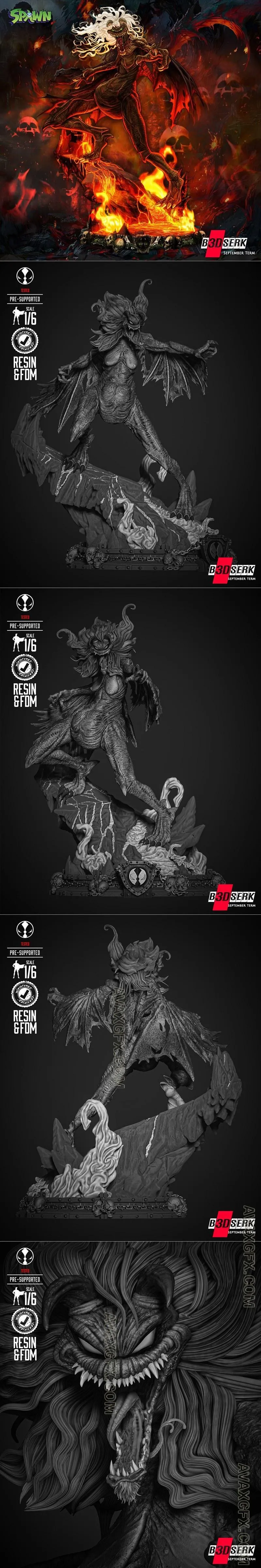B3DSERK - Malebolgia Sculpture - STL 3D Model