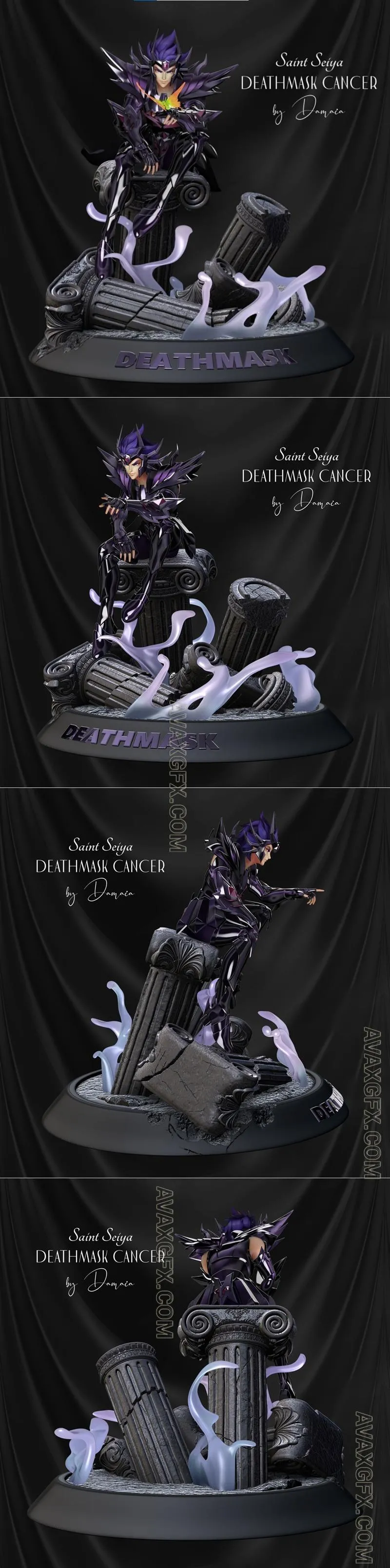 Damaia - Deathmask Cancer Surplice - Golden Warriors - STL 3D Model
