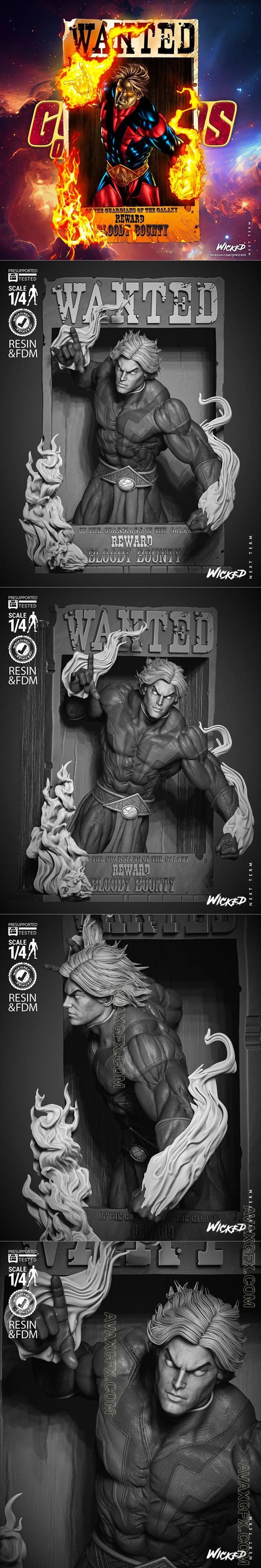 WICKED - Adam Warlock Poster Bust - STL 3D Model