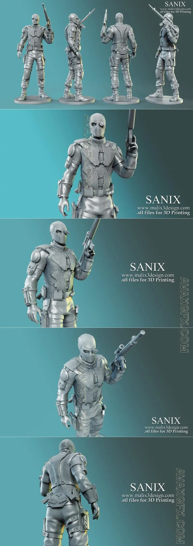 Sanix - Deadshot - STL 3D Model
