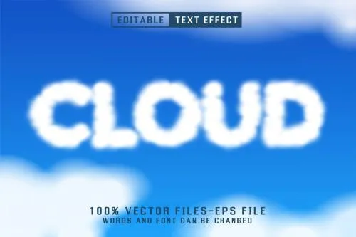 Cloud Editable Text Effect - Q44X3RQ
