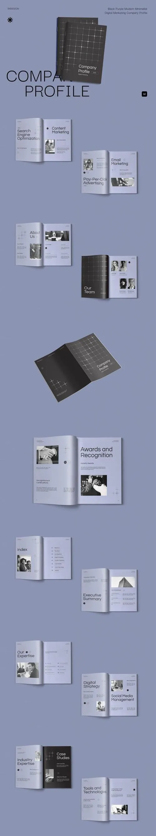 Black Purple Modern Minimalist Company