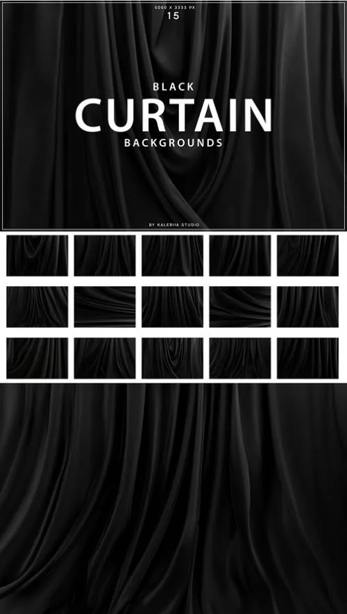 Black Curtain Backgrounds - BPNER4X