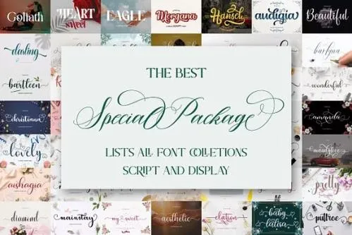 The Best Special Font Bundle - 53 Premium Fonts