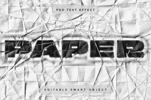 Paper Stamp PSD Text Effect - 7D9FNB8