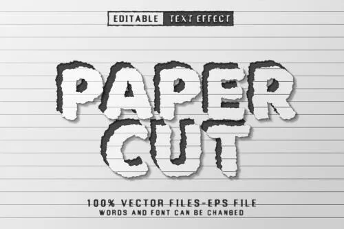 Paper Cut Editable Text Effect - 2BJMKTH