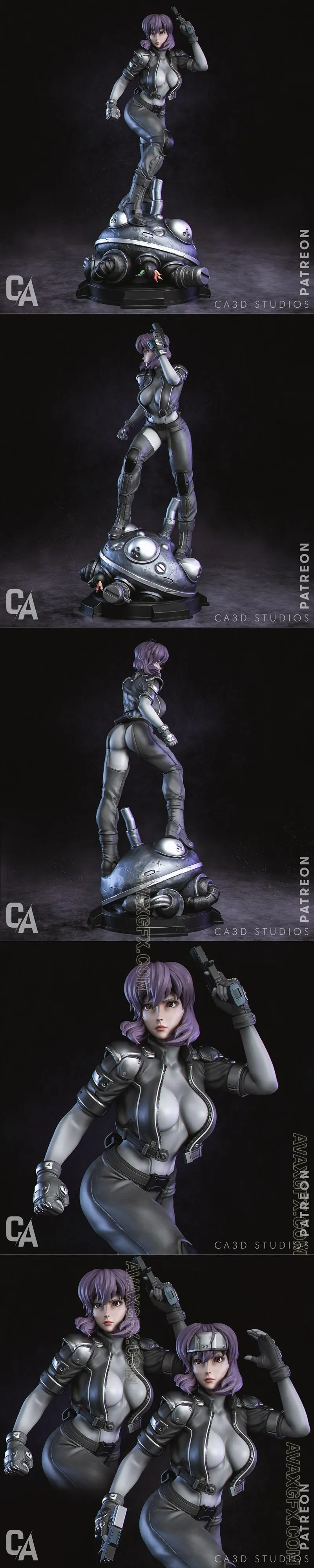 Ca 3d Studios - Motoko Kusanagi - STL 3D Model