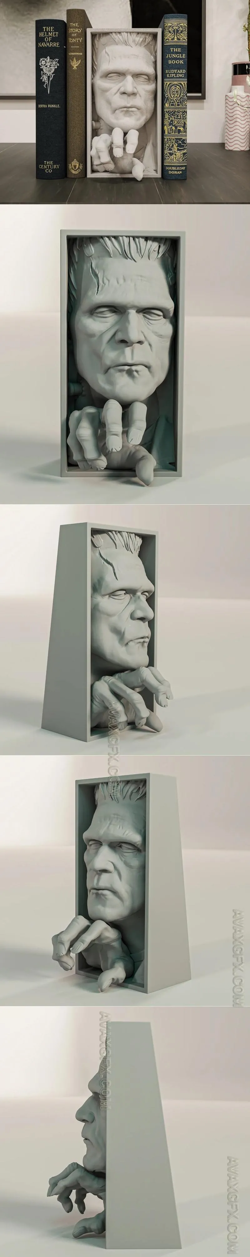 Frankenstein Book Nook - STL 3D Model