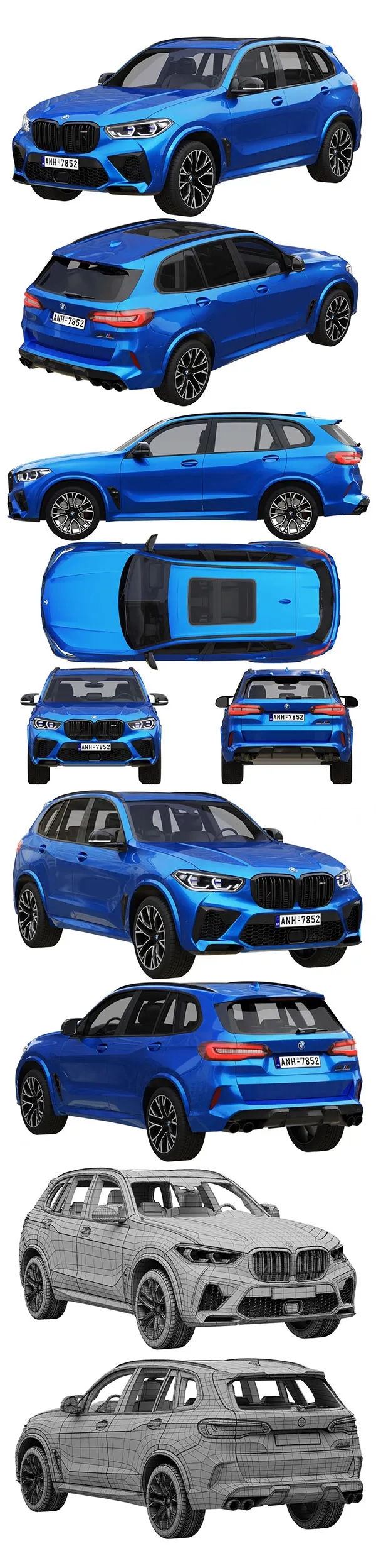 BMW X5 M Competition 2021 3D Model