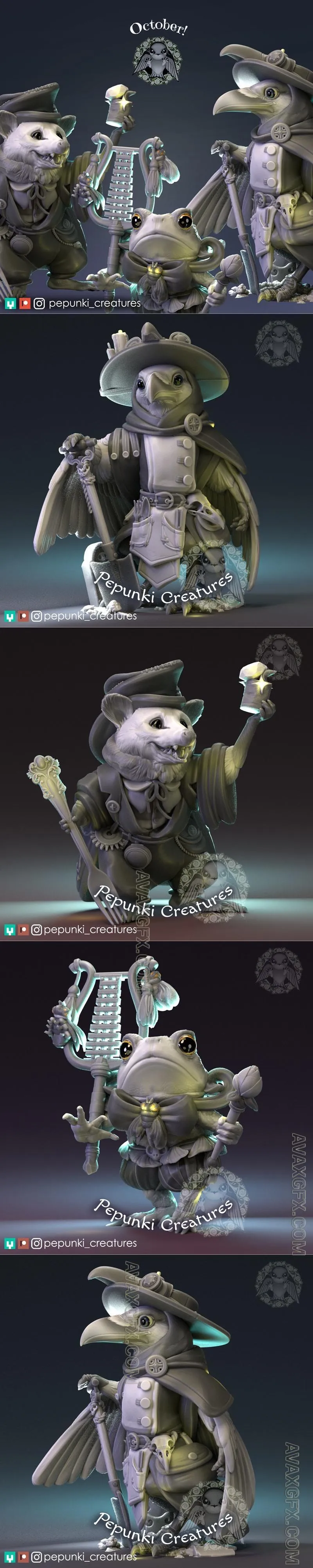 Pepunki Creatures October 2024 - STL 3D Model
