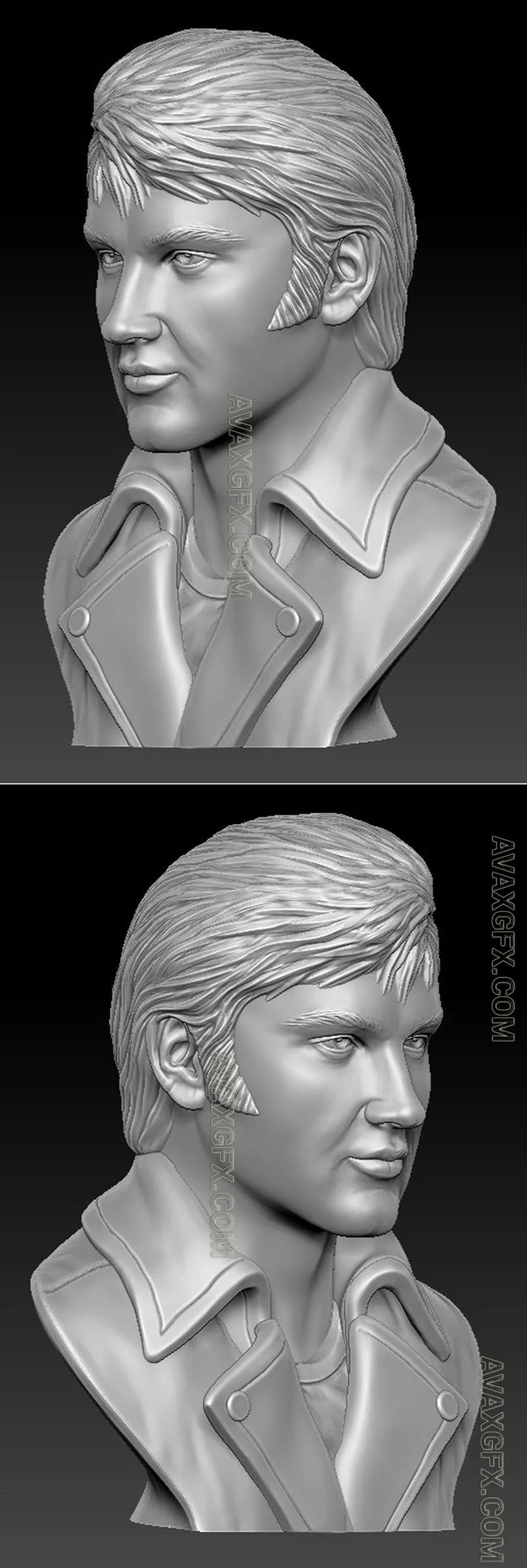 Elvis Presley Bust - STL 3D Model
