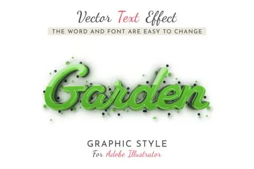 Green Garden Editable Text Effect - 284871487
