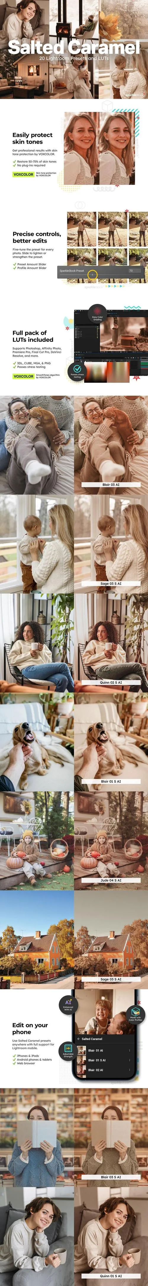 20 Salted Caramel Lightroom Presets and LUTs